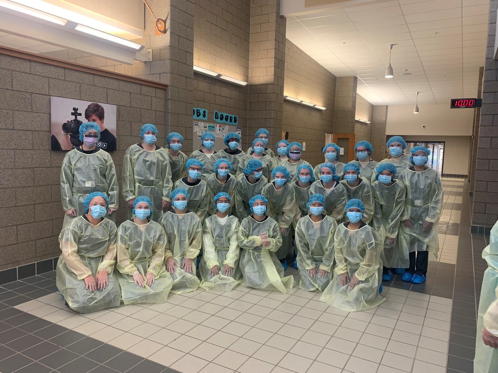 medical juniors posing in PPE